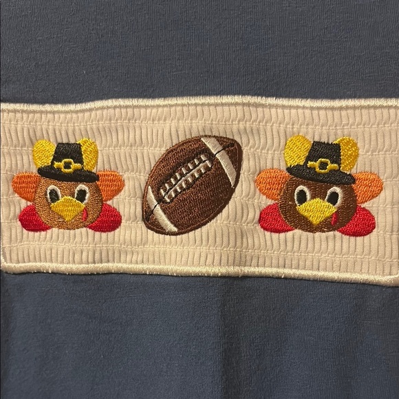 Cozy Blue and Orange One Piece - Picture 3 of 6